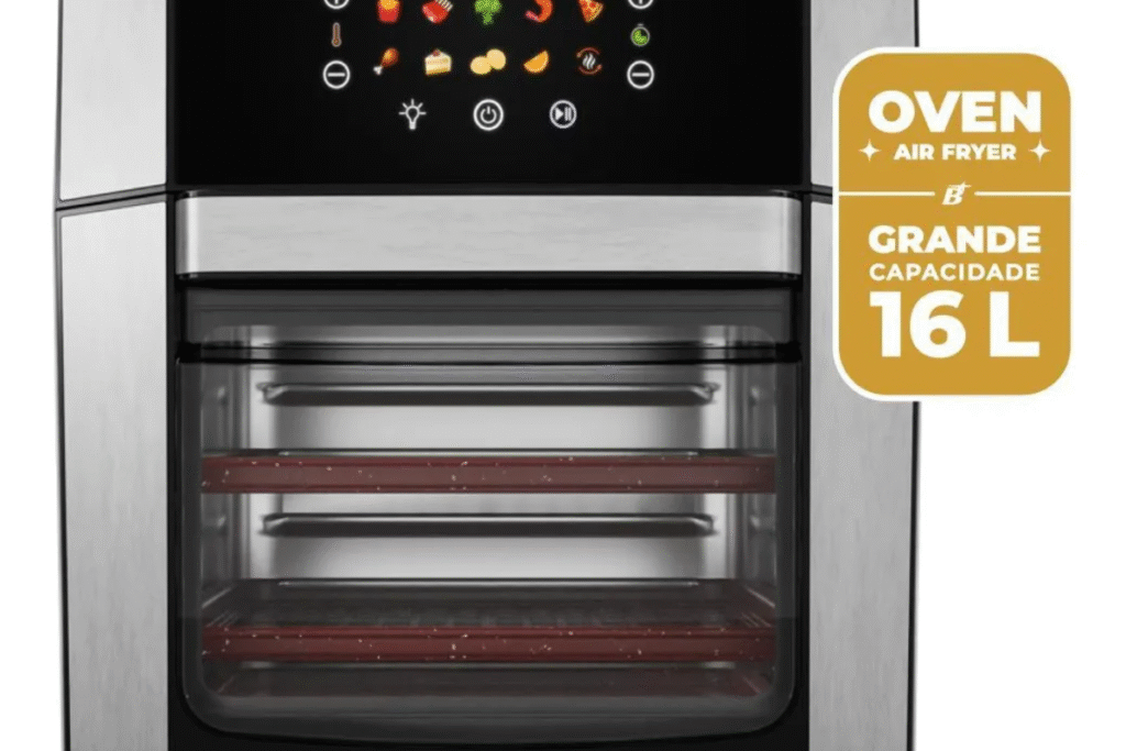 Air Fryer Oven Britânia 16L 4 em 1 Porta Removível BAF16A é boa? Review completo e dúvidas respondidas 3 Air Fryer Oven